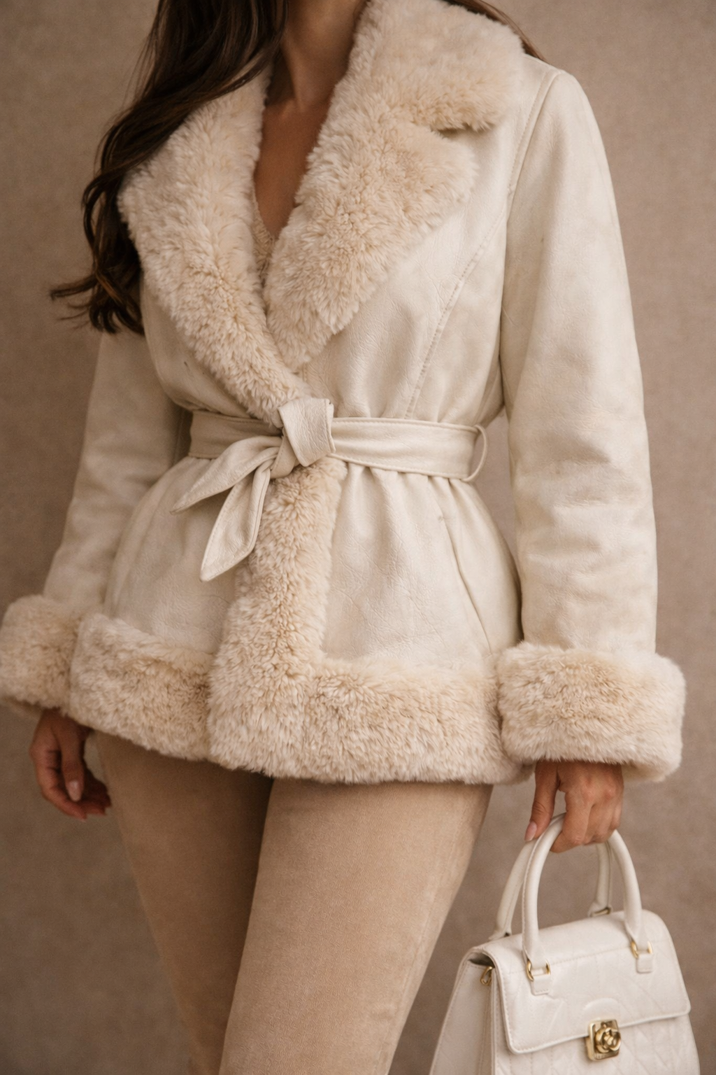 Giacca con interno effetto pelliccia